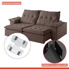 Sofá Retrátil E Reclinável 2 Lugares 290cm M173 Marrom Escuro