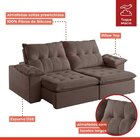 Sofá Retrátil E Reclinável 2 Lugares 290cm M173 Marrom Escuro