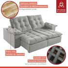 Sofá Retrátil E Reclinável 2 Lugares 290cm M179 Cinza