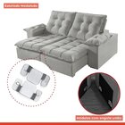 Sofá Retrátil E Reclinável 2 Lugares 290cm M179 Cinza