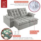 Sofá Retrátil E Reclinável 2 Lugares 290cm M179 Cinza