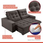 Sofá Retrátil E Reclinável 2 Lugares 290cm Pés Em Madeira Mac