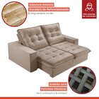 Sofá Retrátil E Reclinável 2 Lugares 290cm Pés Em Madeira Mac