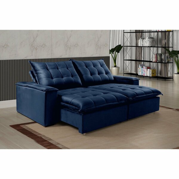 Sofá Retrátil E Reclinável 2 Lugares Azul | Black Friday Leroy Merlin