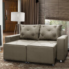 Sofá Retrátil E Reclinável 2 Lugares Bariloche 1.50cm C/ Mola