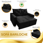 Sofá Retrátil E Reclinável 2 Lugares Bariloche 1.50cm C/ Mola