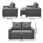 Sofá Retrátil E Reclinável 2 Lugares Bariloche 1.50cm C/ Mola