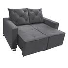 Sófa Retrátil E Reclinável 2 Lugares Bariloche Cor Cinza