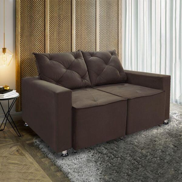 Sófa Retrátil E Reclinável 2 Lugares Bariloche Marrom