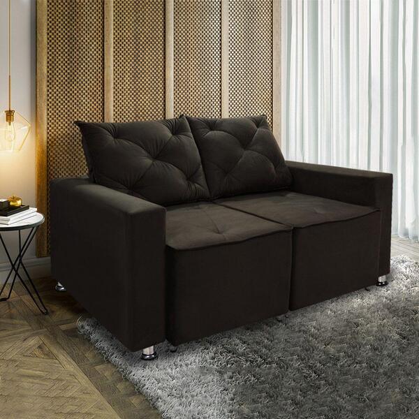 Sófa Retrátil E Reclinável 2 Lugares Bariloche Marrom Café