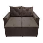 Sófa Retrátil E Reclinável 2 Lugares Bariloche Marrom Castor