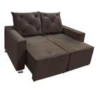 Sófa Retrátil E Reclinável 2 Lugares Bariloche Marrom Castor