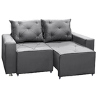 Sófa Retrátil E Reclinável 2 Lugares Bariloche Veludo Cinza -