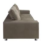 Sófa Retrátil E Reclinável 2 Lugares Bariloche Veludo Creme