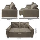 Sófa Retrátil E Reclinável 2 Lugares Bariloche Veludo Creme