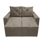 Sófa Retrátil E Reclinável 2 Lugares Bariloche Veludo Creme