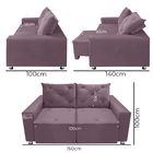 Sofá Retrátil E Reclinável 2 Lugares Bariloche Veludo Lilas -