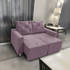 Sofá Retrátil E Reclinável 2 Lugares Bariloche Veludo Lilas -