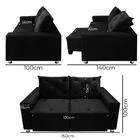 Sófa Retrátil E Reclinável 2 Lugares Bariloche Veludo Preto