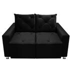 Sófa Retrátil E Reclinável 2 Lugares Bariloche Veludo Preto