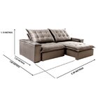 Sofá Retrátil E Reclinável 2 Lugares Capuccino