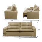 Sofá Retrátil E Reclinável 2 Lugares Com Molas 1,50m Escócia