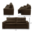 Sofá Retrátil E Reclinável 2 Lugares Com Molas 1,50m Ester Su