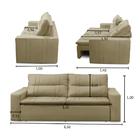 Sofá Retrátil E Reclinável 2 Lugares Com Molas 1,50m Ester Su