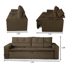 Sofá Retrátil E Reclinável 2 Lugares Com Molas 1,50m Vegas Su