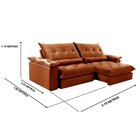 Sofá Retrátil E Reclinável 2 Lugares Diamante Terracota