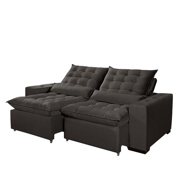 Sofá Retrátil E Reclinável 2 Lugares Esmeralda Inca Cinza 2.70