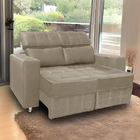 Sófa Retrátil E Reclinável 2 Lugares Londres 1.60 Suede Bege