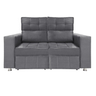 Sófa Retrátil E Reclinável 2 Lugares Londres 1.60 Suede Cinza