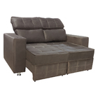 Sofá Retrátil E Reclinável 2 Lugares Londres 1.60 Suede Marro