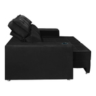 Sófa Retrátil E Reclinável 2 Lugares Londres 1.60 Veludo Pret