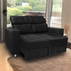 Sófa Retrátil E Reclinável 2 Lugares Londres 1.60 Veludo Pret