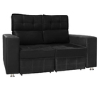 Sófa Retrátil E Reclinável 2 Lugares Londres 1.60 Veludo Pret