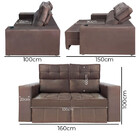 Sofá Retrátil E Reclinável 2 Lugares Londres 1.60cm C/molas -