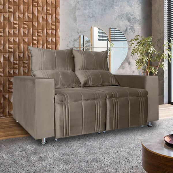 Sófa Retrátil E Reclinável 2 Lugares Madri 1,60cm C/molas Sue