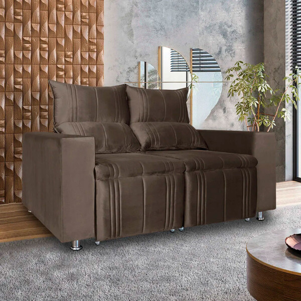 Sófa Retrátil E Reclinável 2 Lugares Madri 1,60cm C/molas Vel