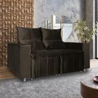 Sófa Retrátil E Reclinável 2 Lugares Madri Marrom Castor