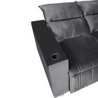 Sófa Retrátil E Reclinável 2 Lugares Madri Suede Cinza - Shop