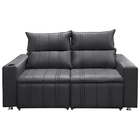 Sófa Retrátil E Reclinável 2 Lugares Madri Suede Cinza - Shop