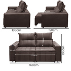 Sófa Retrátil E Reclinável 2 Lugares Madri Suede - Shop Das C