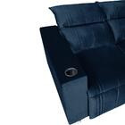 Sófa Retrátil E Reclinável 2 Lugares Madri Veludo Azul