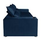 Sófa Retrátil E Reclinável 2 Lugares Madri Veludo Azul