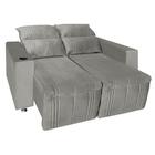 Sófa Retrátil E Reclinável 2 Lugares Madri Veludo Marfim