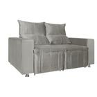 Sófa Retrátil E Reclinável 2 Lugares Madri Veludo Marfim