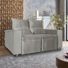 Sófa Retrátil E Reclinável 2 Lugares Madri Veludo Marfim