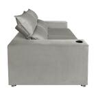 Sófa Retrátil E Reclinável 2 Lugares Madri Veludo Marfim